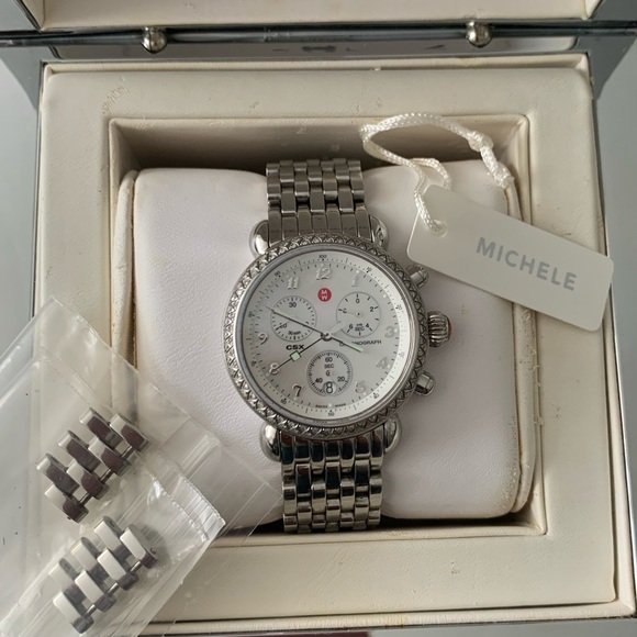 Michele CSX 36 Diamond Bezel Chronograph Watch - Picture 4 of 17